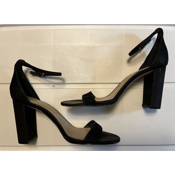 Vince Camuto Malissa Block Heels Ankle Strap Sandals Women’s Size 10M Black - Picture 8 of 10